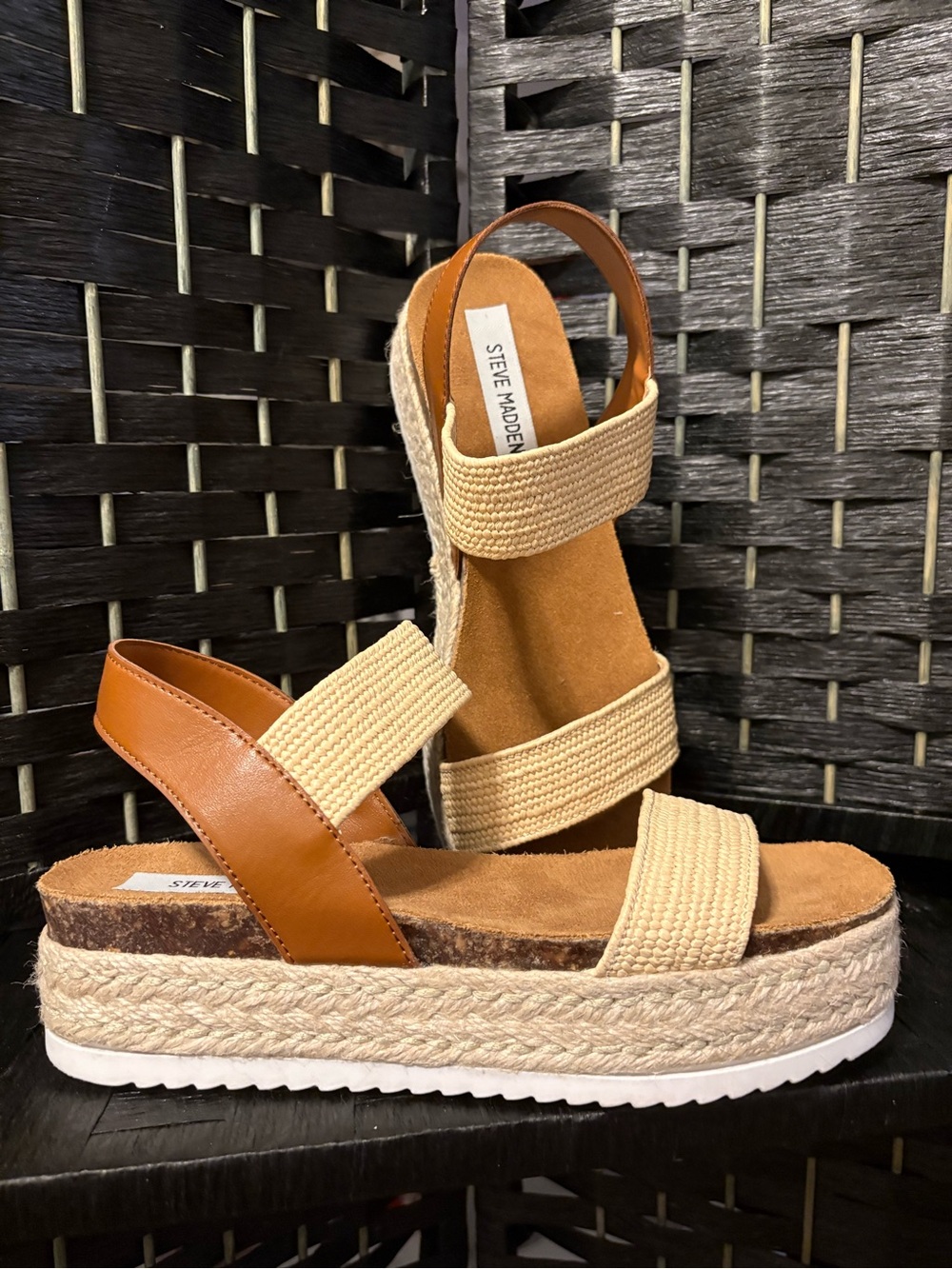 New Steve Madden platform espadrilles sandals size 8/7.5 NWOB